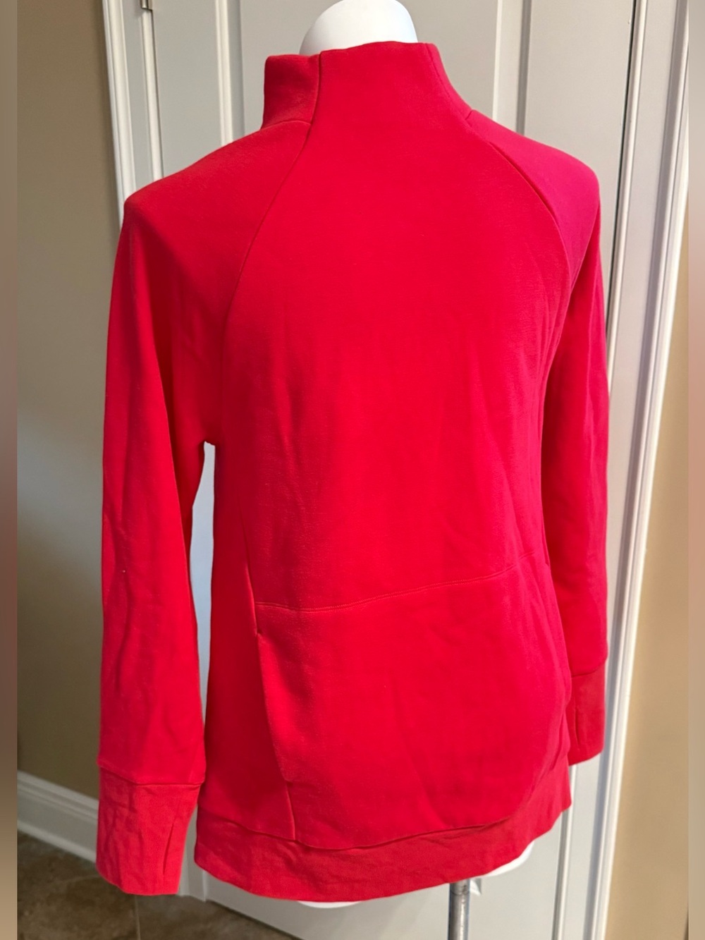 Fabletics Bright Red Cowl Neck Pullover